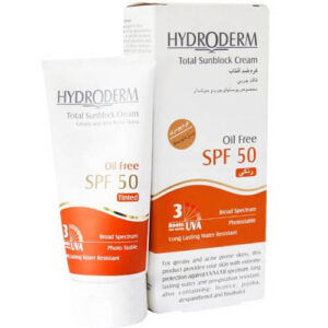 کرم ضدآفتاب SPF50 فاقد چربی رنگی هیدرودرم