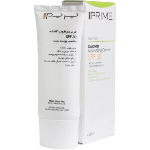 کرم مرطوب کننده SPF30 بی رنگ پوست چرب پریم