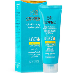 کرم ضد آفتاب فاقد چربی رنگی SPF60 سینره
