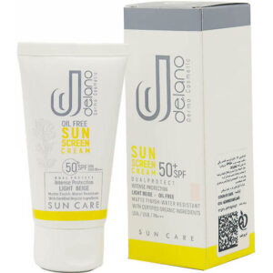کرم ضد آفتاب رنگی پوست چرب SPF 50 دلانو