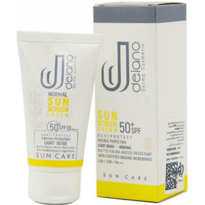 کرم ضد آفتاب رنگی پوست نرمال و خشک SPF 50 دلانو
