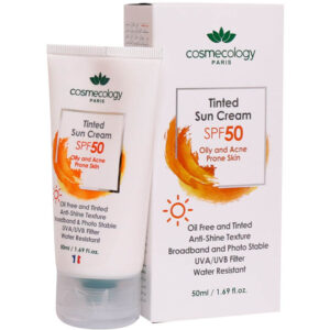 کرم ضدآفتاب رنگی SPF۵۰ فاقد چربی کاسمکولوژی
