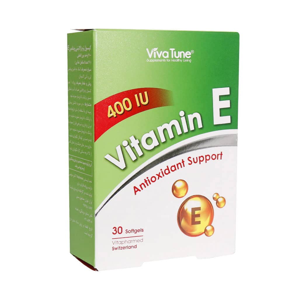 Viva-Tune-Vitamine-E-400-IU پرل ویتامین E400 واحد ویواتیون 30 عددی - Image 1